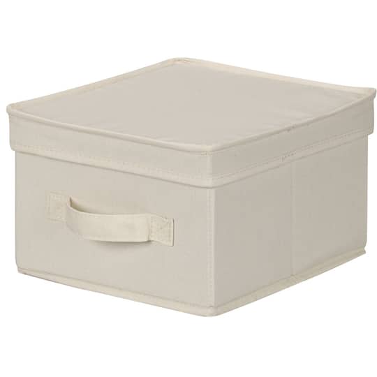 Household Essentials Medium Canvas Storage Bin with Lid